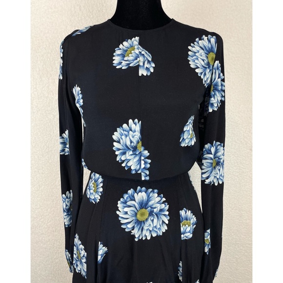 (VTG) REFORMATION • Floral Open-Back Long Sleeve Mini Dress - Picture 10 of 16